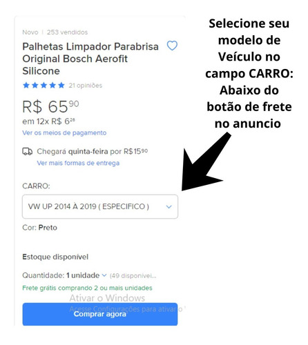 Imagem 3 de 7 de Palhetas Limpador Parabrisa Original Bosch Aerofit Silicone