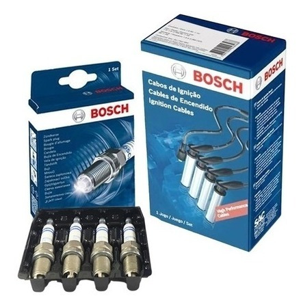 Kit Jogo Cabo + Velas Orig Bosch Gol G2 1.0 8v At Alc 98-99