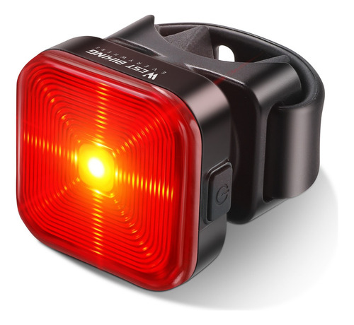 Luz Trasera De Bicicleta Impermeable Con Carga Led Tipo C