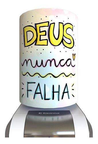 Capa Galão Água 20l Deus Nunca Falha Estampa Oxford