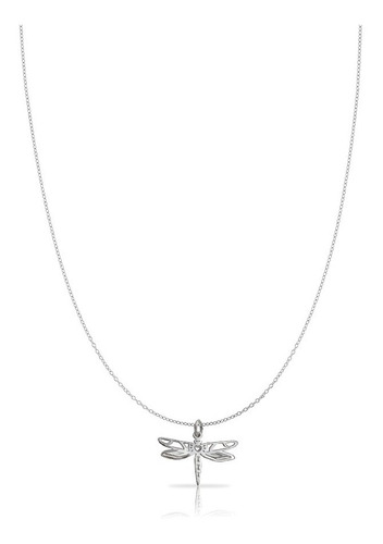 Collar Libélula Mexicana De Plata Color Plateado