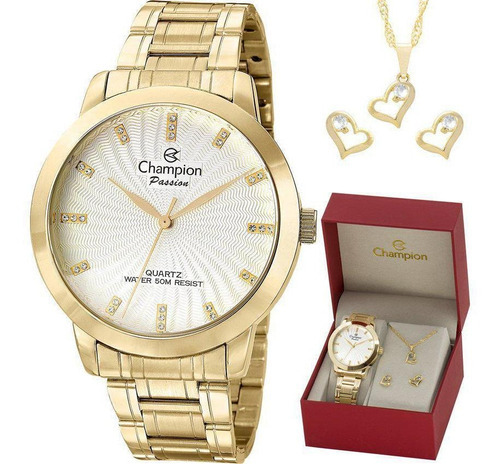 Relógio Champion Feminino Dourado - Cn29276b