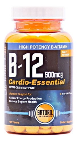 B-12 X 100 Tabs Saturn Supplements Vitamina B12