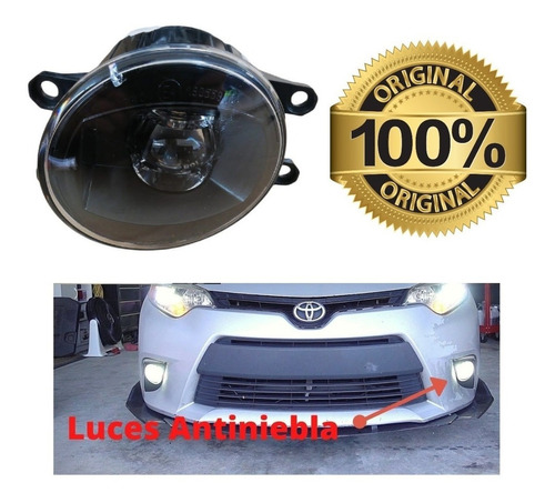 Faro Niebla Origina Izquierdo Negro Led Toyota Yaris Hb 2009