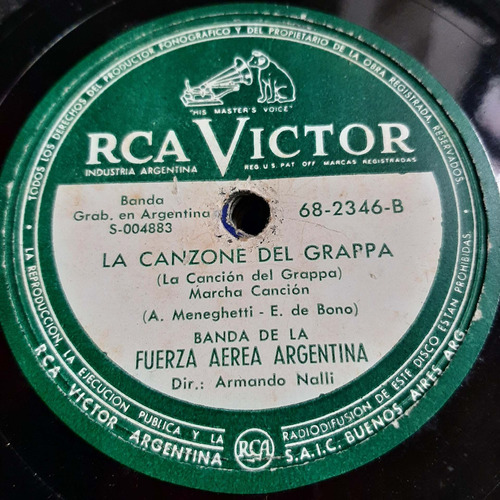 Pasta Banda Fuerza Aerea Argentina A Nalli Rca Victor C381