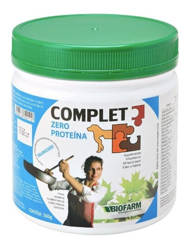 Complet Zero Proteína 500g Biofarm Suplemento P/cães E Gatos