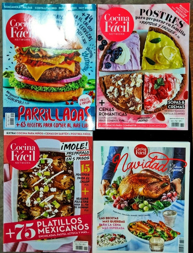 20 Revistas Diferentes De Cocina Fácil Network Televisa. (Usado)