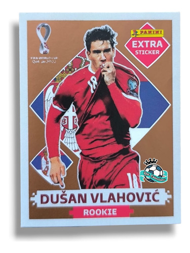 Dusan Vlahovic Rookie Bronce - Extra Sticker Estampa Panini