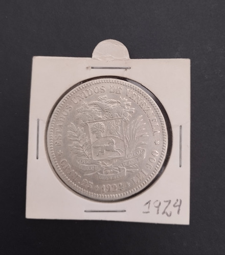 Moneda De Plata Fuerte 1924 Condición Xf+