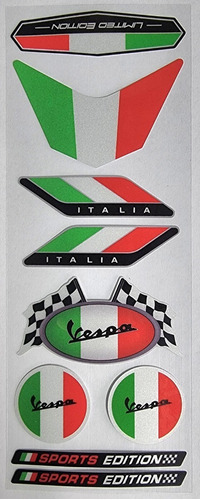 Stickers O Calcomanias Reflectantes Vespa Italia