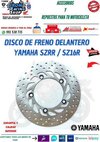 Imagen 2 de 3 de Disco De Freno Delantero Yamaha Sz Rr 2.0 / Sz16r ( 245mm)