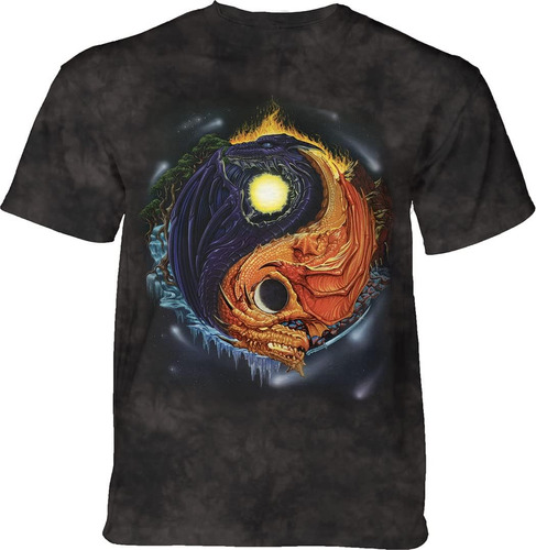 The Mountain Yin Yang Dragons - Camiseta Para Adulto, Color 