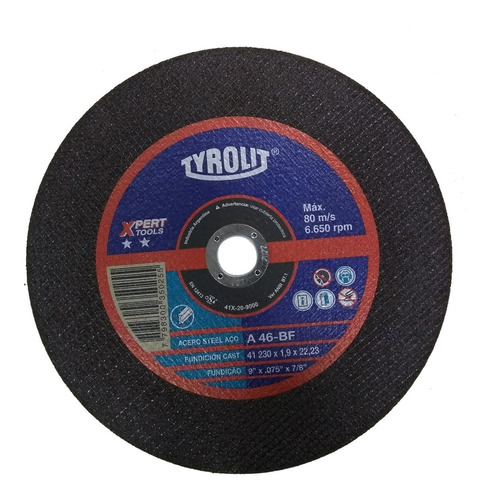 Disco Corte Xpert Tools Tyrolit 230x1.9x22.23 41x-20-9000 9