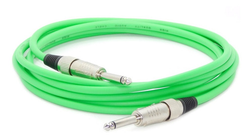 Imagen 3 de 3 de Cable Plug Plug 3 Metros Verde Fluor Higi Qualty Hamc Full