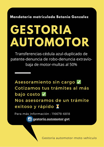 Gestoría Automotor-mandataria Matriculada