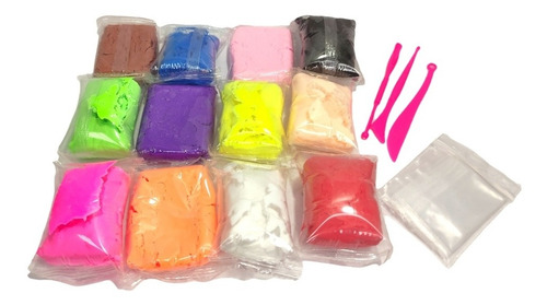 Imagen 3 de 3 de Plastilina Foami Moldeable Secado Rápido Pack De 12 Colores