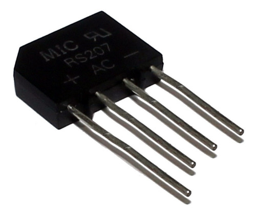 20x Rs207 Puente Rectificador 2a 1000v Pines En Linea