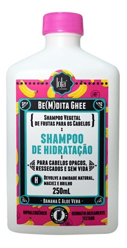 Shampoo Lola Bemdita Ghee Hidratação Banana 250ml