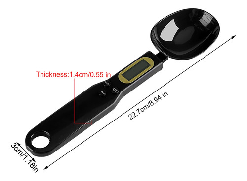 Cuchara Bascula Medidora Gramera Digital Lcd De Cocina 500g