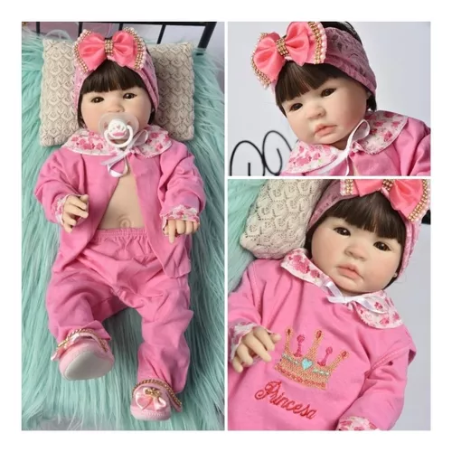 Brastoy Bebê Reborn Princesa Rosa 55 Cm Ig 520