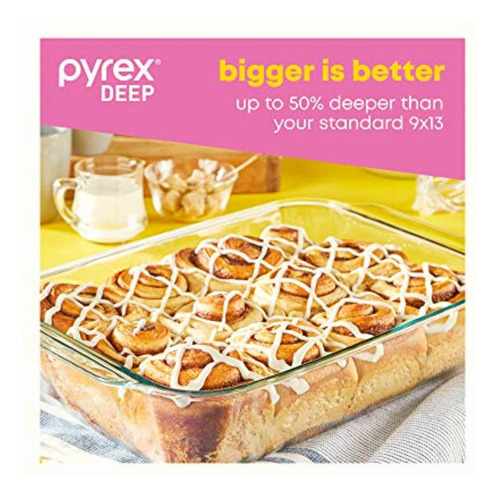Pyrex 1135014 Refractario De Vidrio Cuadrado Set De 6 Piezas