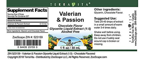Terravita Extracto Valeriana Pasiflora Chocolate 1oz 2 Pack