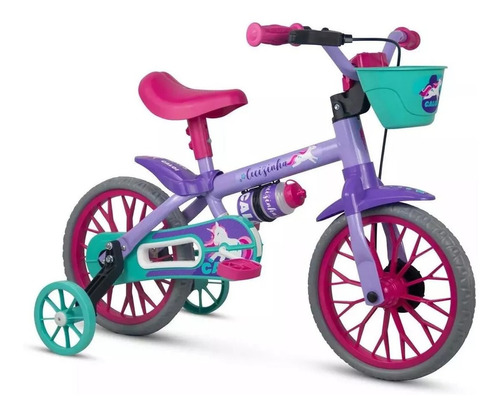 Bicicleta Aro 12 Cecizinha Meninas 2 A 4 Anos Rodinhas Caloi Cor Violeta Tamanho do quadro Infantil