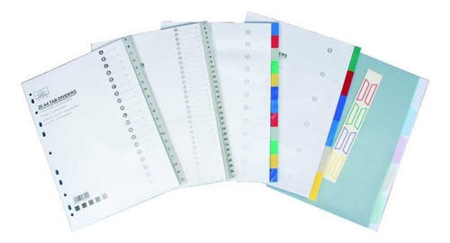 Separador The Pel Indice Plastico A4 1 Al 31 11 Perforacion