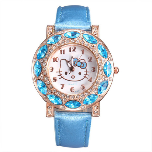 Reloj Digital Rojo Rosado Para Mujer, Estilo Caricatura