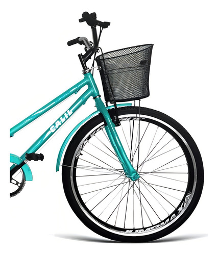 Bicicleta Aro 26 Passeio Calil Veneza Poti 6v C/ Rolamento Cor Azul/aqua
