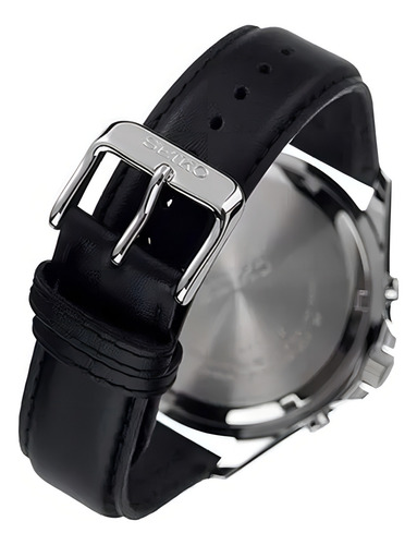 Relógio de malha de couro com cronógrafo Seiko SKS635p1 | Casiocentro
