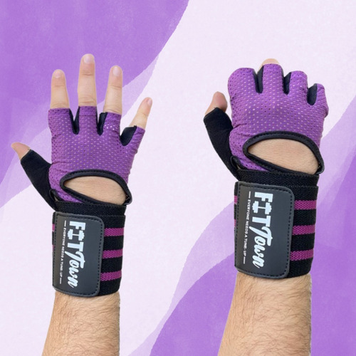 Imagen 10 de 10 de Guantes De Entrenamiento Musculación Y Fitness Con Muñequera