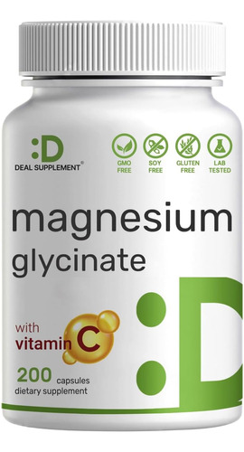 Glicinato De Magnesio 750 Mg 200 Cá - Unidad a $770