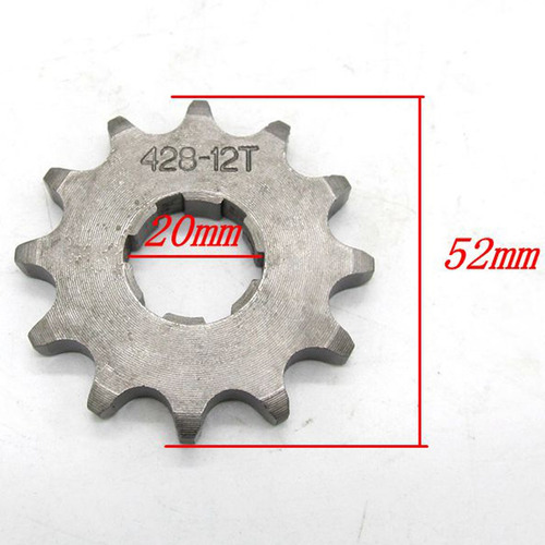Imagen 2 de 5 de Piñón Del Piñón Trasero 12t Para Cadena 428