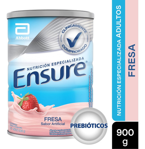 Ensure Polvo Fresa Lata X 900gr