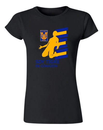 Playera Deportiva Mujer Tigres Uanl Tigres De Corazón