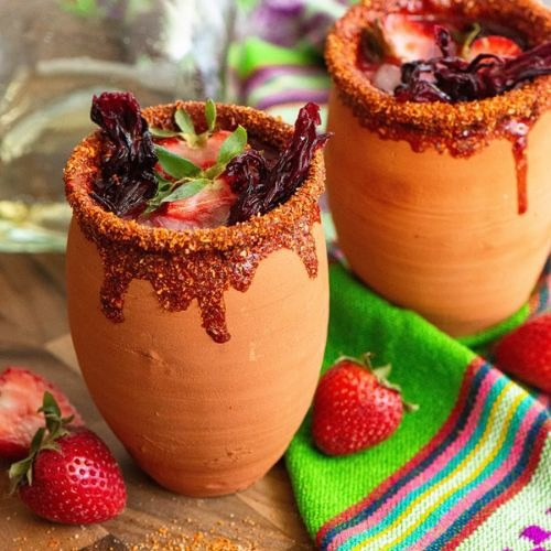 Cantarito De Barro Jarrito Para Tequila 500 Ml (36pzs) Café