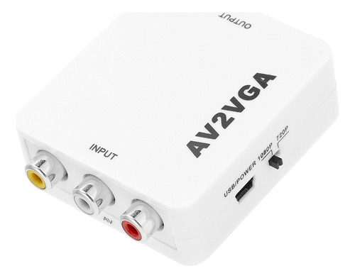 Para Convertidor De Vídeo Av A Vga Portátil 1920x1080 Hd Av2