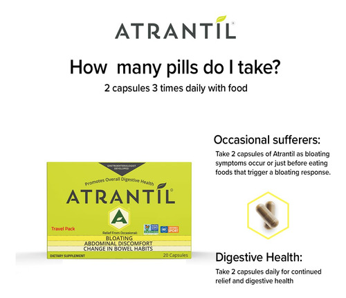 Pacote De Viagem Atrantil Digestive Relief 20 Comprimidos