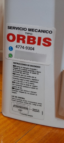 Calefón Orbis 315kno Gas Natural Automático 14 Litros Blanco Gn (Usado)