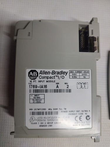 Allen-bradley 1769-ia16, Y Tapa Terminadora 1769-ecr Usado. (Usado)