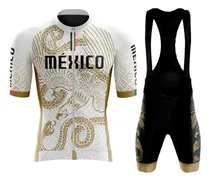 Comprar Maillot Ciclismo México Blanco Traje Manga Corta