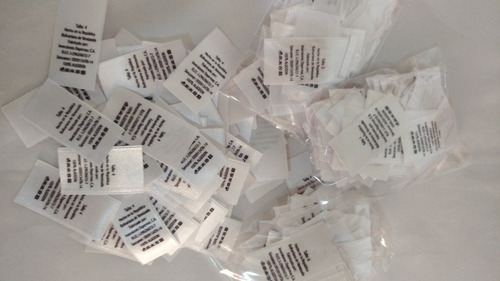 Etiquetas Personalizadas Ropa Camisas 2.5x4 F.blanco 250 U