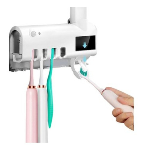 Soporte Esterilizador De Cepillos + Dispensador Crema Dental