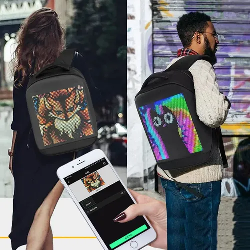 Mochila Led Programable Para Laptop, Viaje Y Publicidad