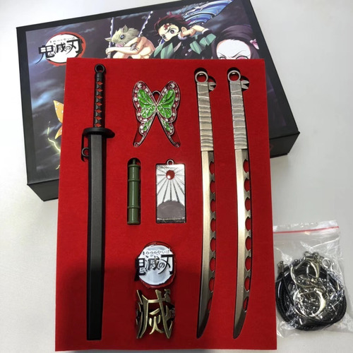 Imagen 2 de 5 de Set Kimetsu No Yaiba - Demon Slayer (8 Accesorios)