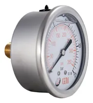 Comprar Manometro 63mm Post 1\u002F4npt, Inox Con Glicerina 0-25 Bar\u002Fpsi