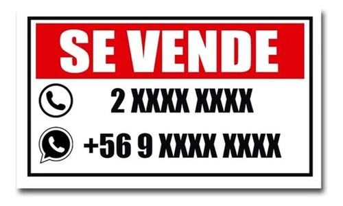 Aviso En Sticker Se Vende Resistente Al Agua Y Sol 60x40cms