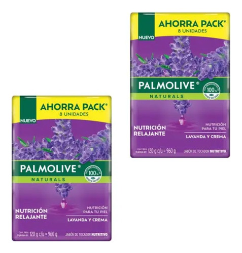 Pack Jabón Palmolive Naturals Lavanda 16 Piezas 120 Gr