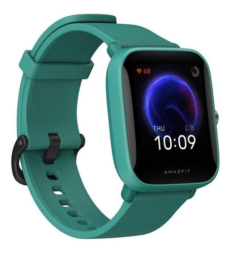 Smartwatch Amazfit Basic Bip U Sport 1.43" caja 143mm de  policarbonato  green, malla  green de  goma de silicona y bisel de  plástico A2017